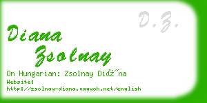 diana zsolnay business card